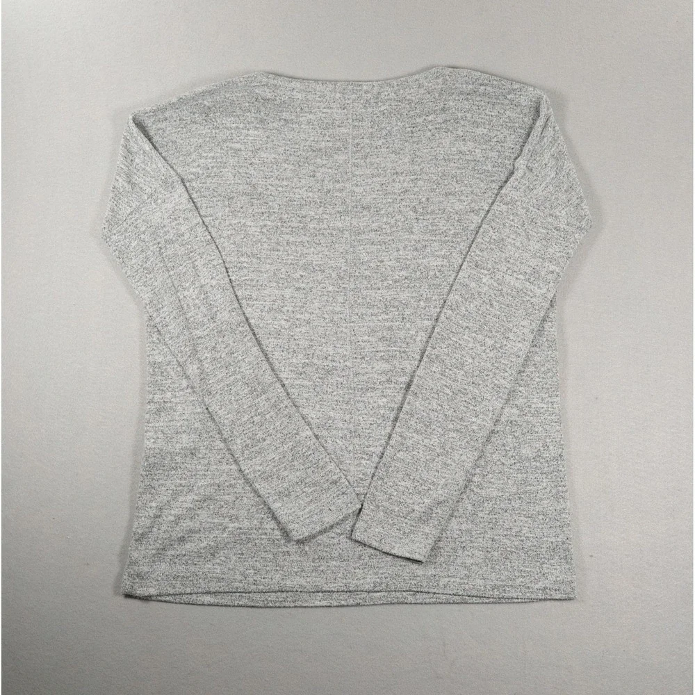 Rag & Bone Gray V-Neck Long Sleeve Cotton Knit Sweater Women's M